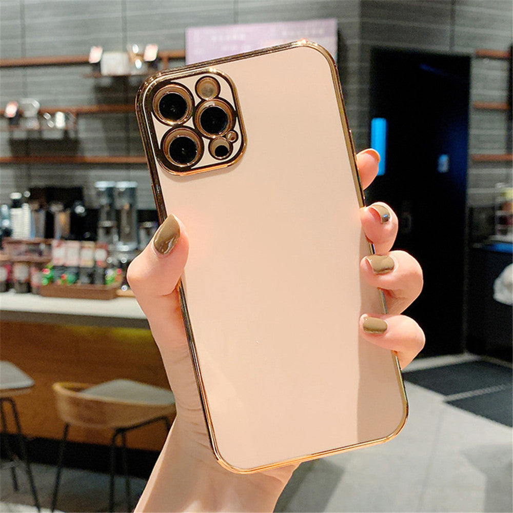 Gold Accented Solid Plating Luxury iPhone Case