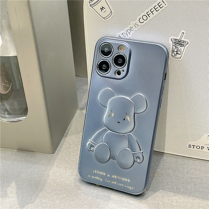 LV Inspired Style Monogram Bear Keychain Protective Designer iPhone Ca –  FhoneKrave
