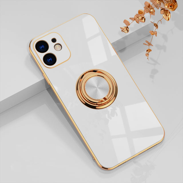 Luxury Gold Accented iPhone Case w/ Ring